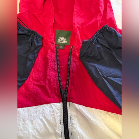 Wild Fable Red, White, and Blue Color Block Windbreaker, Size Medium - Picture 3 of 5